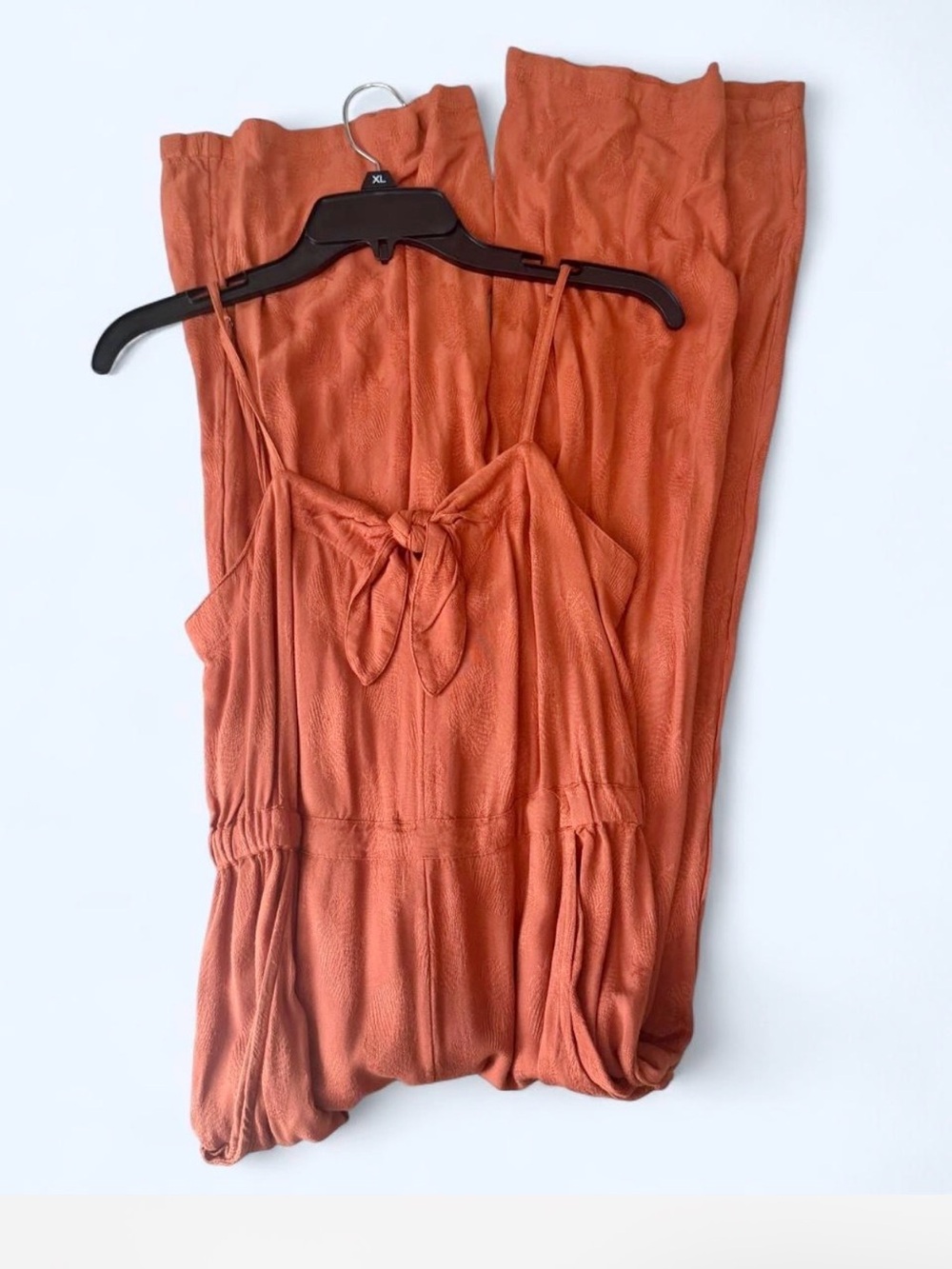 Roxy Feel The Retro Spirit Jumpsuit Size S Terracotta Fall Pants Strappy Wide